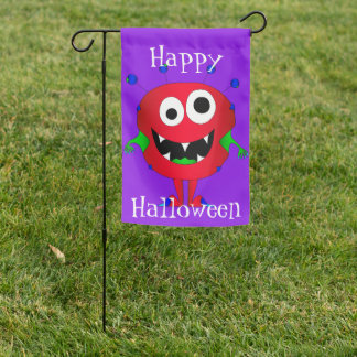 Funny, Monster, Happy Halloween Garden Flag