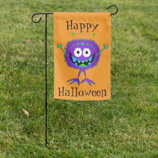 Funny, Monster, Happy Halloween Garden Flag