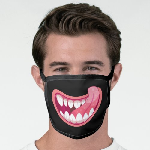 Funny Monster Mouth Cartoon Smile Face Mask