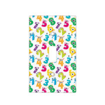 Funny Monster Numbers Math School Classroom Light Switch Cover