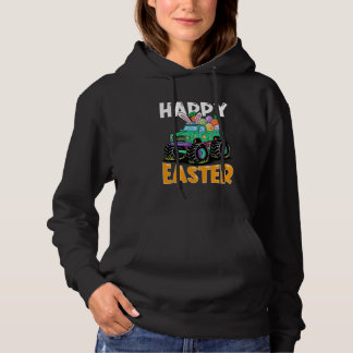 Funny Monster Truck & Bunny Ears Happy Easter Day  Hoodie