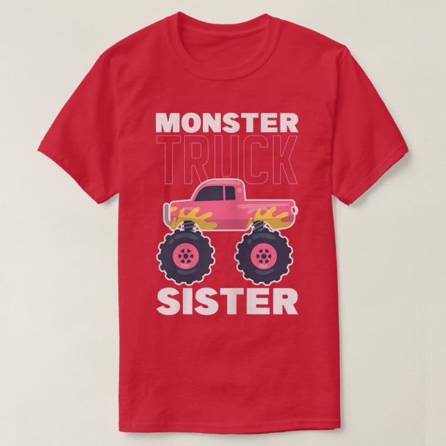 Funny Monster Truck Sister 579 T-Shirt (Design Front)