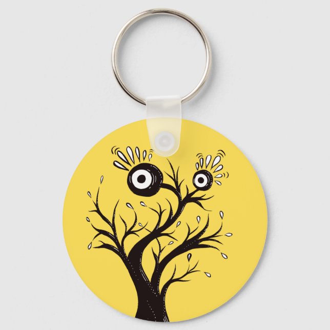 Funny Monster Weird Yellow Keychain (Front)