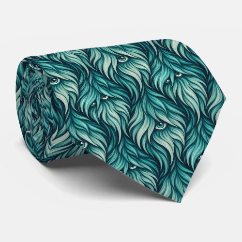 Funny Monsters | Abstract Furry Creatures Neck Tie