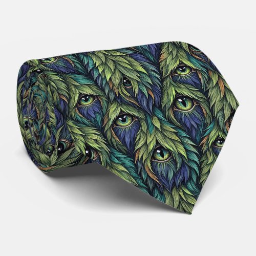 Funny Monsters | Abstract Furry Creatures Neck Tie