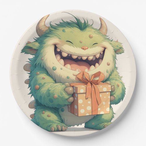 Funny Monsters Birthday Gift Paper Plate