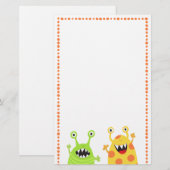 Funny monsters fun cartoon stationery for kids | Zazzle
