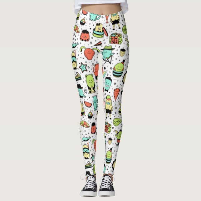 Funny monsters leggings (Front)