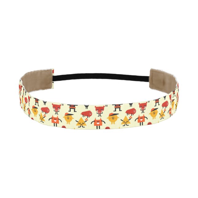 Funny monsters pattern athletic headband (Front)