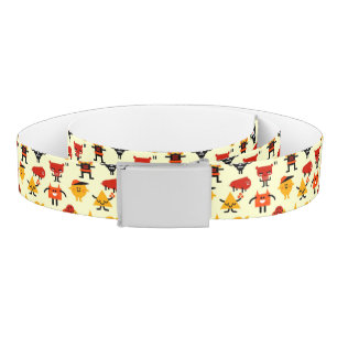 Funny monsters pattern belt