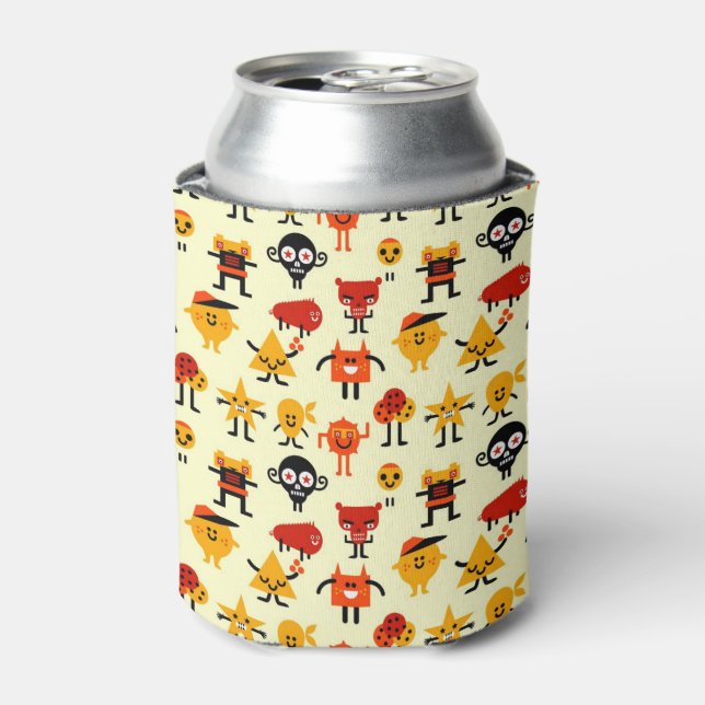 Funny monsters pattern can cooler (Can Front)