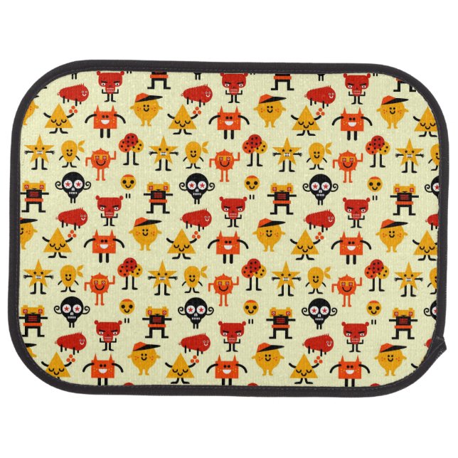 Funny monsters pattern car mat (Rear)