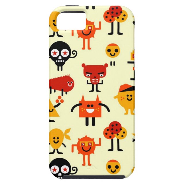 Funny monsters pattern Case-Mate iPhone case (Back)