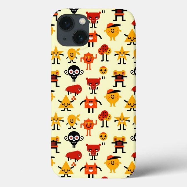 Funny monsters pattern Case-Mate iPhone case (Back)