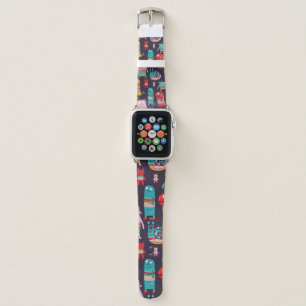 Funny monsters seamless pattern apple watch band