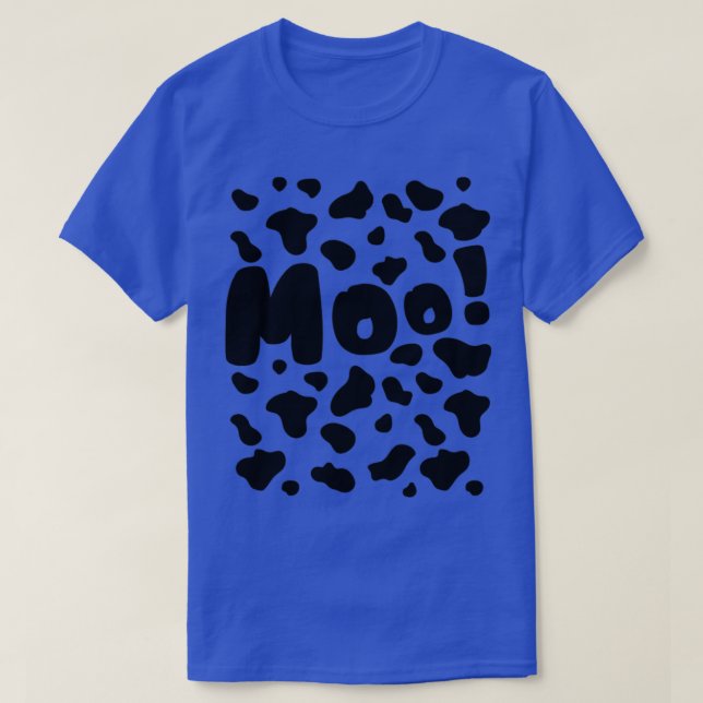 Funny moo cow pattern for lazy halloween costume T-Shirt (Design Front)