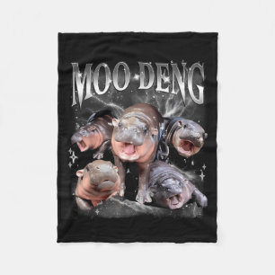 Funny Moo-deng Baby Pygmy Hippo Cute Zoo For Famil Fleece Blanket