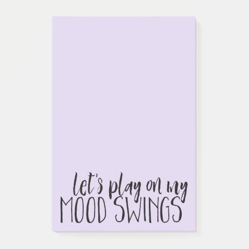 Funny Mood Swings Desk Supplies PMS Humor Post_it Notes