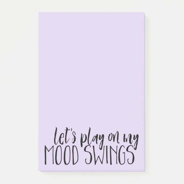 Funny Mood Swings Desk Supplies PMS Humor Post-it Notes (Front)
