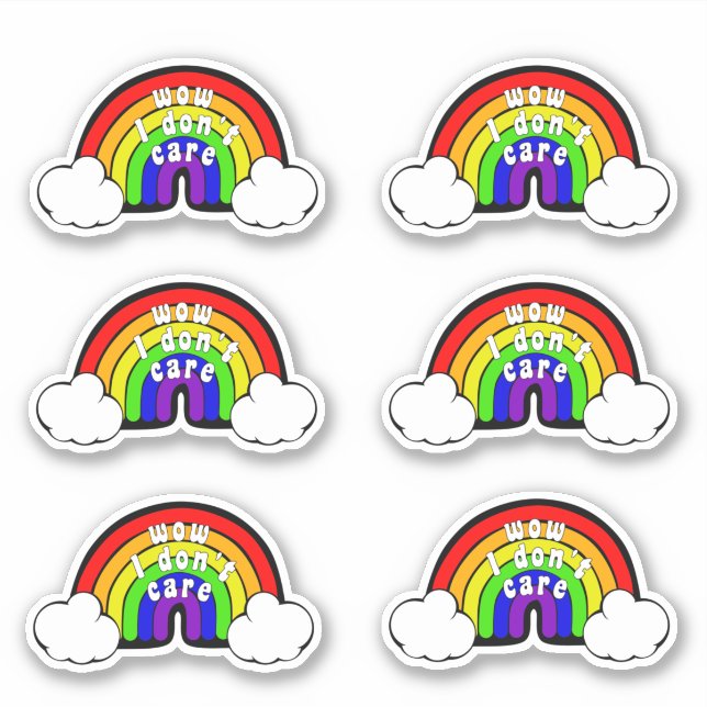 Funny Moody Rainbow  Sticker (Front)