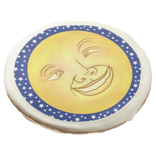 Funny Moon Man Outer Space Vintage Sugar Cookie