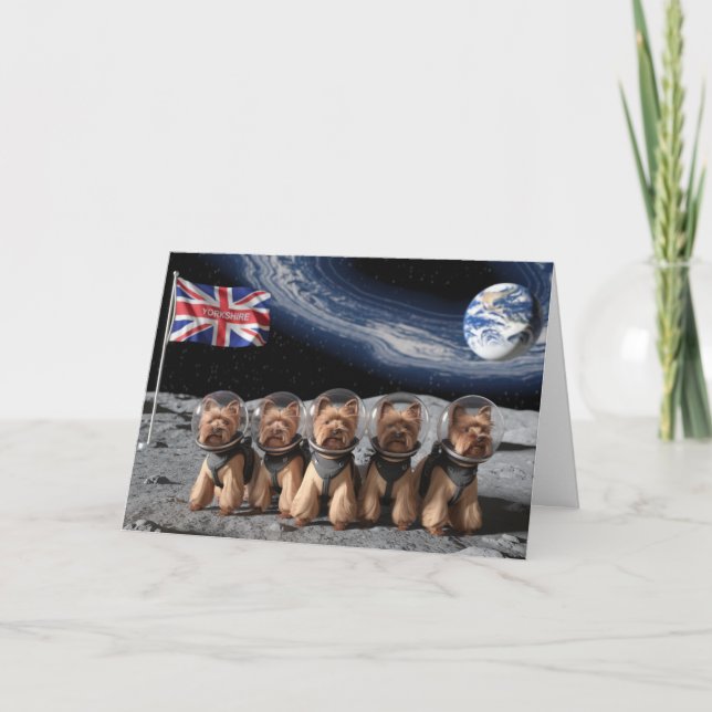 Funny Moon Yorkies Card (Front)