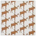 Funny moose cartoon illustration fabric