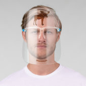 Funny moose cartoon illustration face shield (Insitu)