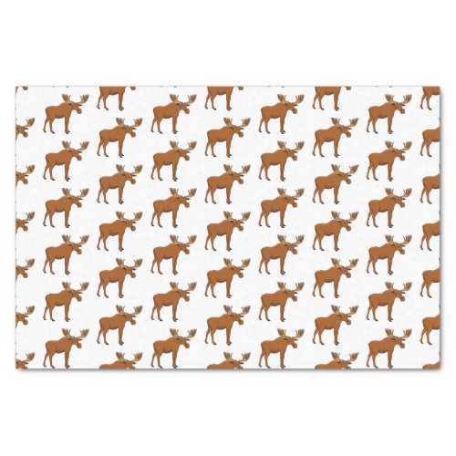 Funny moose cartoon illustration tissue paper