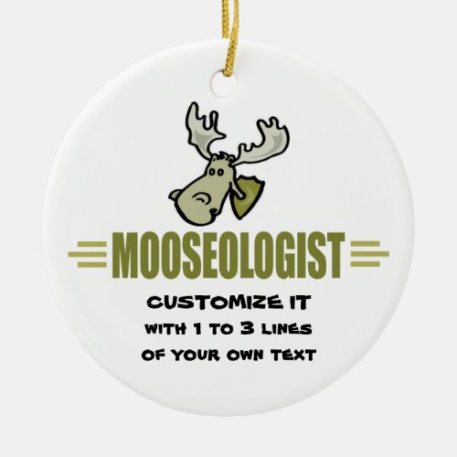 Funny Moose Ceramic Ornament