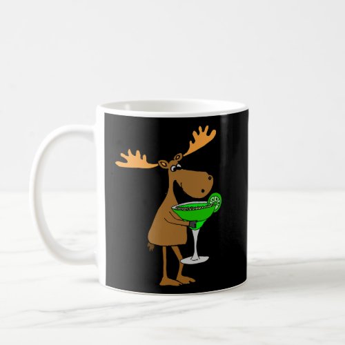 Funny Moose Drinking Margarita  Coffee Mug