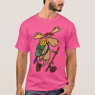 Funny Moose Hiking T-Shirt