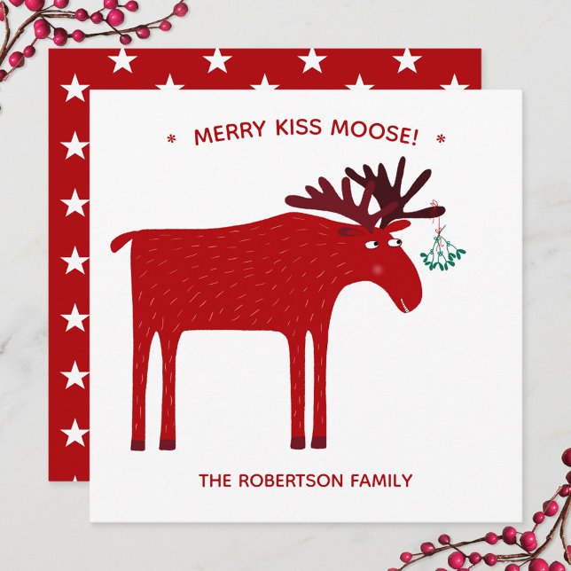 Funny Moose  Holiday Card (Creator Uploaded)
