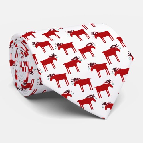 Funny Moose Holiday Neck Tie