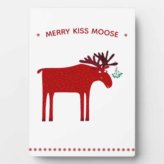 Funny Moose Holiday Plaque (Front)