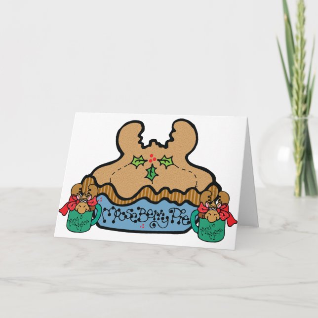 Funny Moose Humor Christmas Holiday Card (Front)