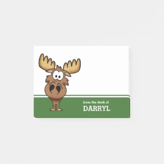 Funny Moose Personalized Post-it Notes