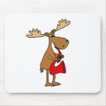 Funny Moose Playing Red Saxophone Original Art Mouse Pad at Zazzle