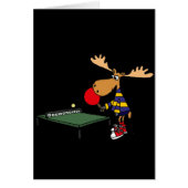 Funny Moose Playing Table Tennis Cartoon (Front)