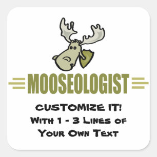 Funny Moose Square Sticker