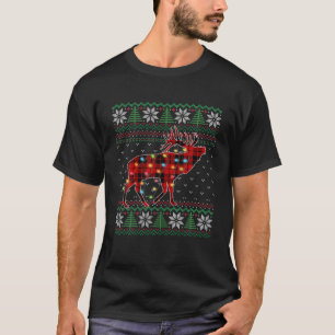 Funny Moose Ugly Sweater Christmas Lights Animals