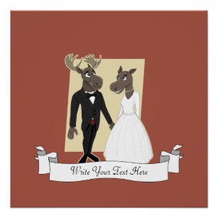 Moose Cartoon - Personalized Weddings | Zazzle Moose Cartoon - Personalized Weddings | Zazzle