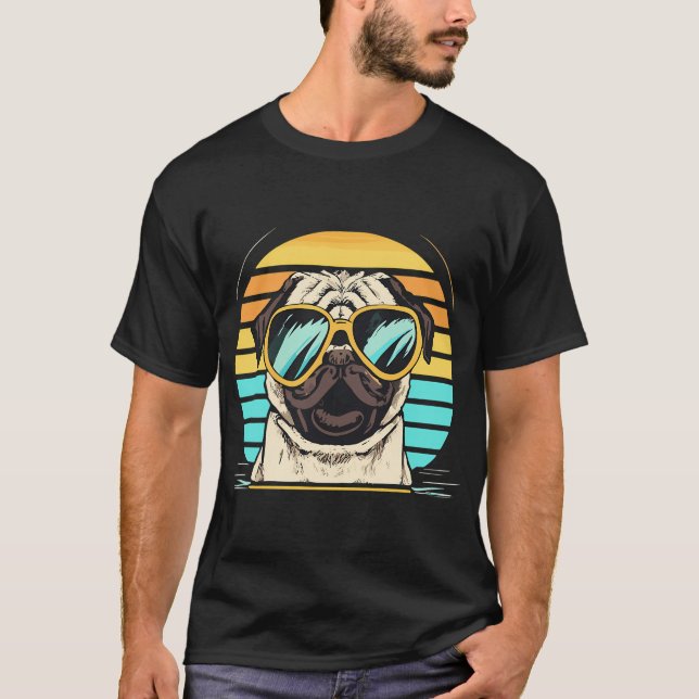 Funny mops with glasses T-Shirt (Front)