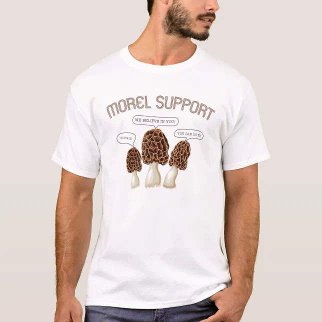 Maglietta Unisex Funghi Micologia – T-Shirt In Cotone Con Stamapa Grafica Psichedelica (Morel, Fungi)