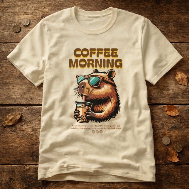 Funny Morning Coffee Drinker T-Shirt (Creator Uploaded)
