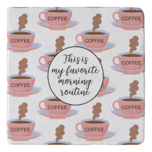 Funny Morning Coffee Trivet
