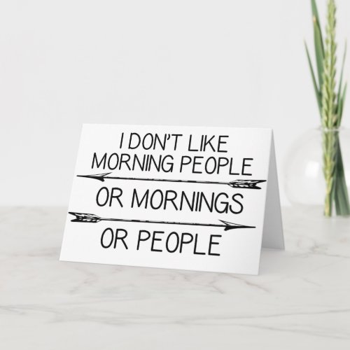 Funny Morning People Quote Card