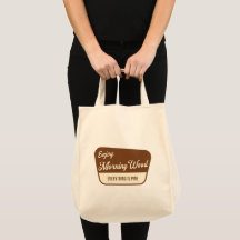 Funny Morning Wood Tote Bag Adult Humor Gift