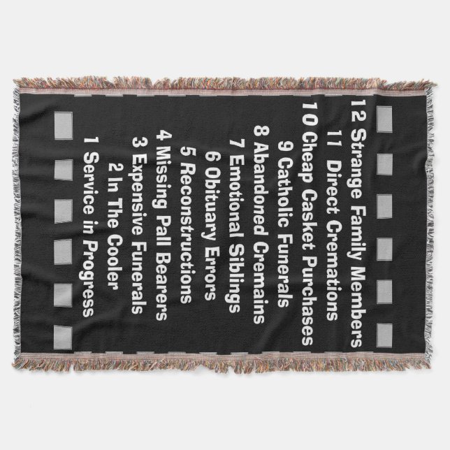 Funny Mortician Funeral Director Woven Blanket (Front)