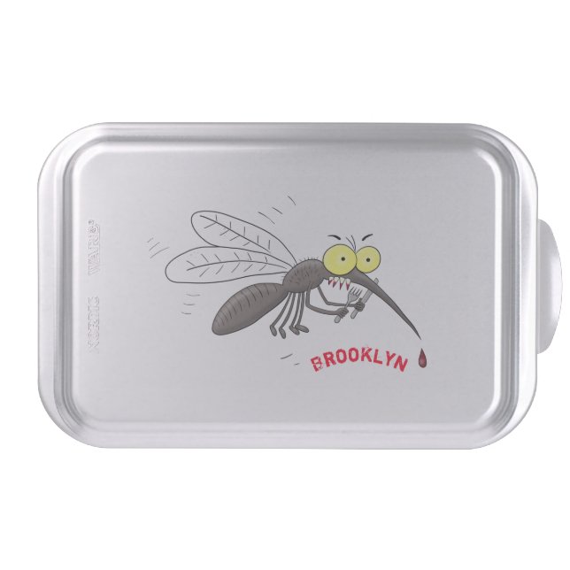 Funny mosquito insect cartoon illustration cake pan (Front)